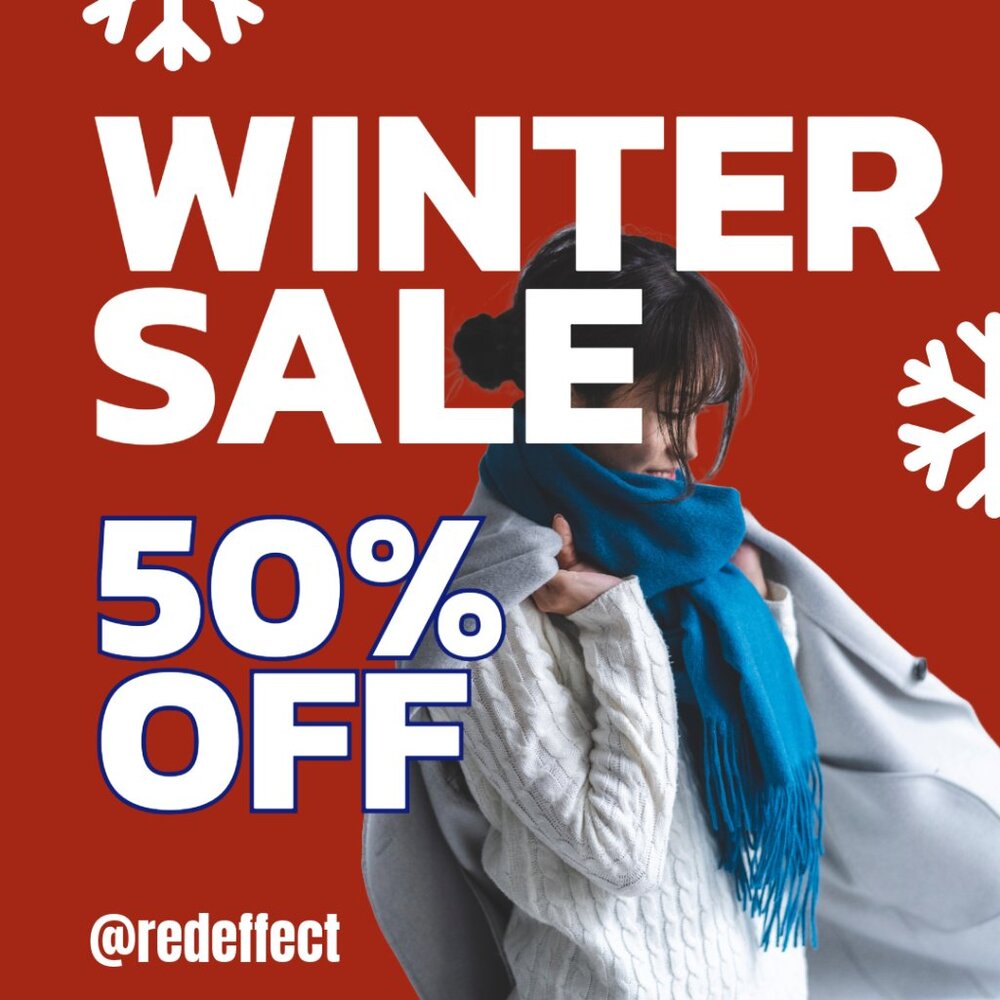 50% Off all Red tagged Winter items! Final discount!